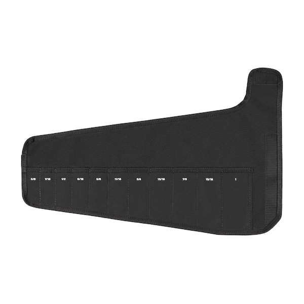 11-Tool Angle Head Wrench Pouch (Black, 3/8 - 1 in.)